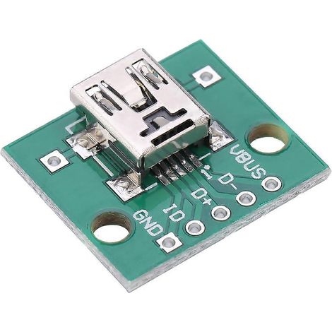 Lot de 10 adaptateurs Mini USB vers DIP 5 broches pour circuits imprimés de 2,54 mm, alimentation USB DIY