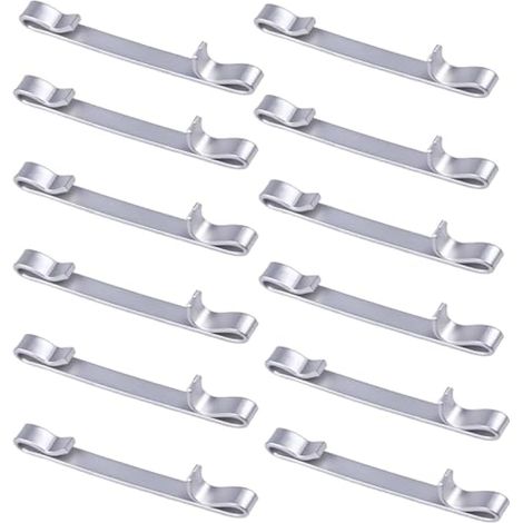Lot de 12 clips de retenue de tiroir compatibles avec LUMDOR NAPA MAC PROTO SEARS CRAFTSMAN Boîte à outils début 5,1 cm Double boucle Pièces de rechange Clip de montage auxiliaire (1/5)