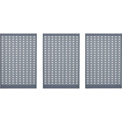 Küpper Lochwand 70100, 3 tlg. 120 x 60 cm, Stahlblech, inkl. 12 Standard-Haken (1/3)