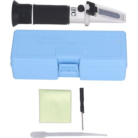 Rifrattometro Brix 0-32% con compensazione automatica della temperatura (ATC) - Portatile per la misurazione dello zucchero nelle bevande (1/5)