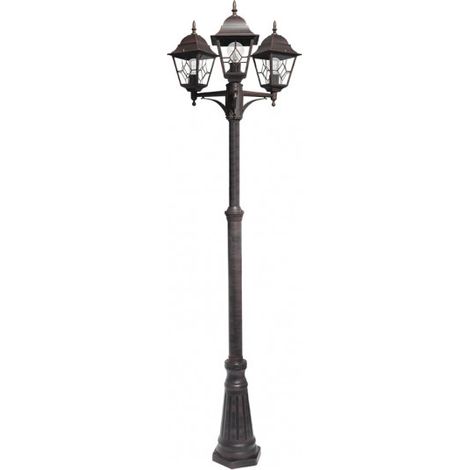 AKUNADECOR - Braun Laterne Garten Lampe Aluminium Bootes, 3-Beleuchtung