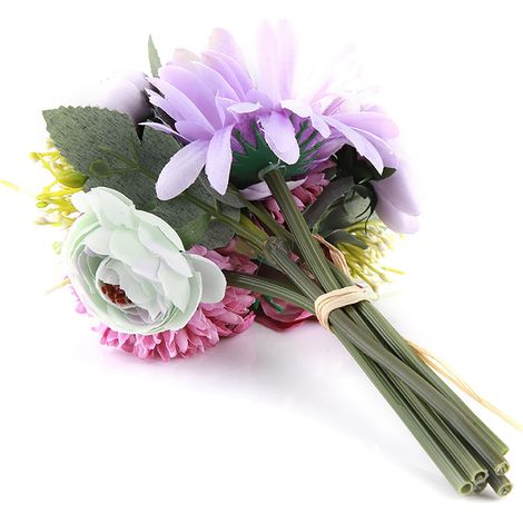 Bouquet de fleurs artificielles en soie pour la maison, les mariages, les fêtes et le jardin (1/5)