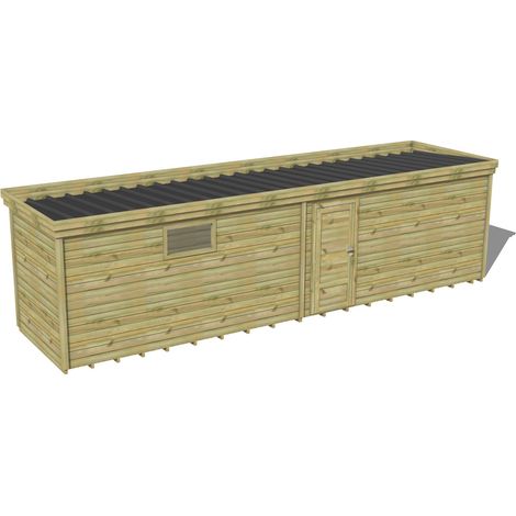 ABRI DE JARDIN bois traité 27mm, 9,1x2,1m, 19m2, Plancher (1/3)