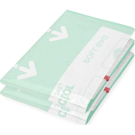 Compactor - Set 2 sacchi sottovuoto Roll Up da viaggio manuali, comprimi arrotolandoli, soluzione salvaspazio ideale per organizzare i vestiti in valigia, antiacari, umidità, tarme, taglia L (1/5)