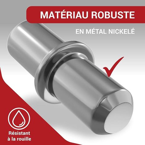 taquet etagere 5mm – support etagere meuble – taquets pour étagères en acier massif, nickelé (1/5)