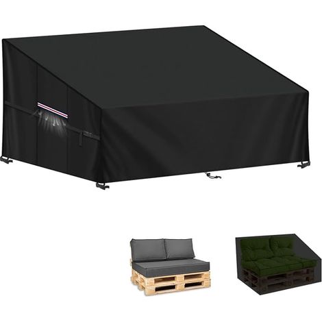 Pallet Sofa Cover, Protective Cover for Pallet Sofa, Waterproof Outdoor Sofa Cover, Garden Pallet Sofa Covers, 138 x 99 x 80/40 cm (1/4)