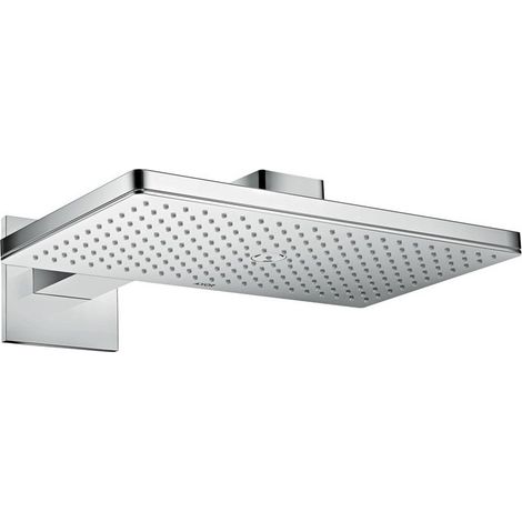 tête de douche 460x300 1jetavec bras de douche 450mm, rosace carrée chroméé