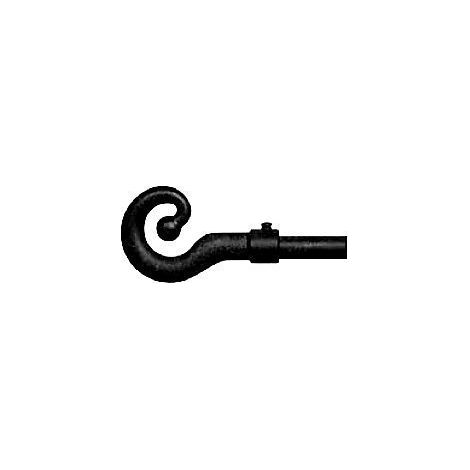 KIT BASTONE PER TENDA IN ACCIAIO NERO 1.2 - 2.1 mt MARCA SWISH 10005856