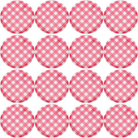40 Pièces Couvercle Pot Confiture en Métal Rouge Léger pour Bocaux en Verre, Accessoire Cuisine Pratique pour Garder les Aliments Frais (1/5)