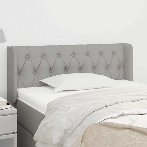 vidaXL Cabecero de tela gris claro 103x16x78/88 cm (1/5)