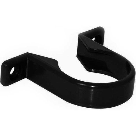 WS36B FloPlast Solvent Weld Waste Pipe Clip 50mm Black ABS (1/2)