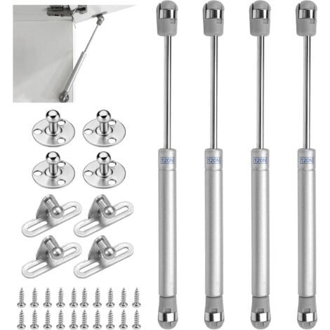 Fitags – Lot de 4 vérins à gaz pour meuble de cuisine – Capacité 120N – Installation facile – Matériaux ABS et acier – Conception silencieuse (1/5)