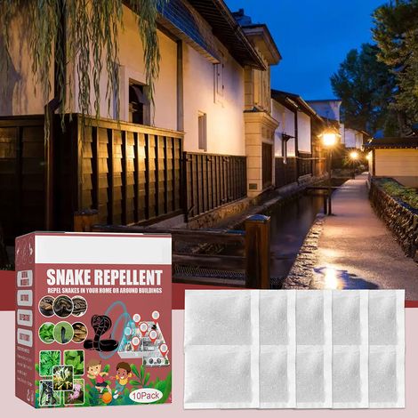 Lot de 10 répulsifs anti-serpents pour jardin, pelouse, camping et pêche en extérieur (1/5)
