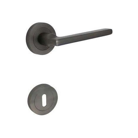 Maniglia Chicca Con Rosette Patent Alluminio Antracite