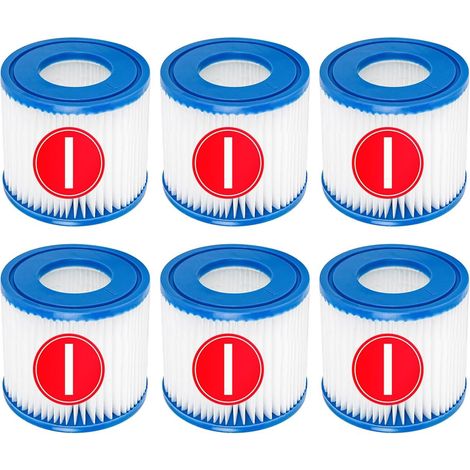 Cartouche de Filtre de Piscine Compatible avec 58381 la Pompe de Filtration, Lot de 6 filtres de Rechange compatibles avec Flowclear Type I (1/5)
