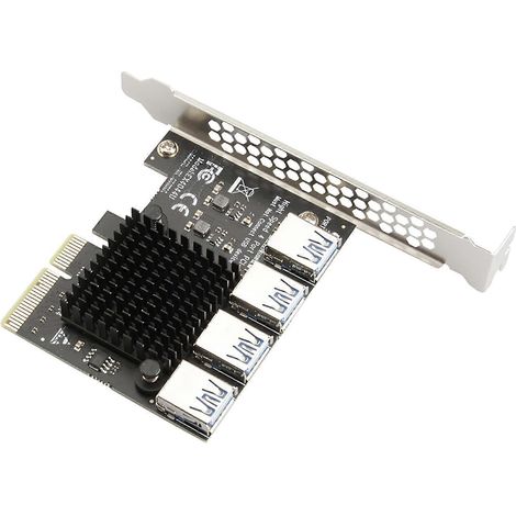 4-Port-USB-3.0-PCIe-Hub-PCIe-Erweiterungskarten-Adapter-Controller-Extender-Karten