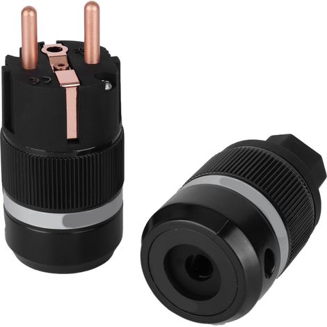 Connecteur IEC C14/C13 en Cuivre de Haute Qualité pour Câble Secteur - Prise Européenne 250V, Fiche Mâle/Femelle