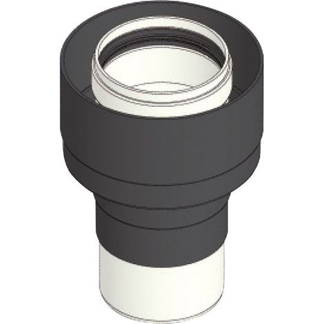 Adattatore camino solo scarico ø 80 mm con interno in PP ed esterno in PVC 00000051373