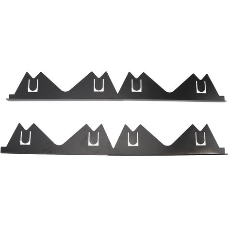 2 paires de plaques de finition pour poêle en acier inoxydable, kit de garniture pour poêle, résistant à la chaleur, facile à nettoyer, longueur ajustable de 35 cm à 69 cm (1/5)