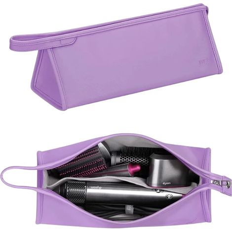 Sac de rangement pour sèche-cheveux - Compatible avec Dyson Airwrap, le sèche-cheveux Dyson et l'outil de coiffage multifonctionnel Dyson Airwrap Complete (violet) (1/5)