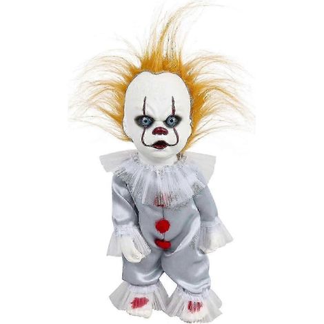Gruseliger Clown als Plüschtier – Horror-Spielzeug – Weiches Plüschtier – Gnom – Halloween-Dekoration – Tolles Sammlerstück – 15 cm (1/2)
