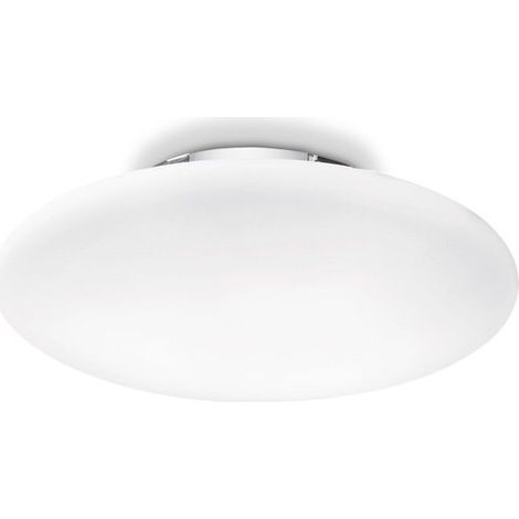 Plafoniera Moderna Smarties Vetro Bianco 1 Luce E27