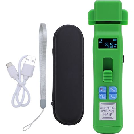 GARRYFIZH Identificateur de fibre optique 800-1700nm OFI, OPM -50 à +26dB, VFL 10-30km, outil FTTH pour fibres 0,25/0,9/2,0/3,0mm (1/5)