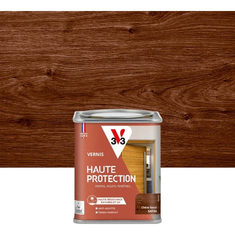 Vernice per legno per esterni ad alta protezione V33, finitura satinata rovere scuro, 0,25 L V33