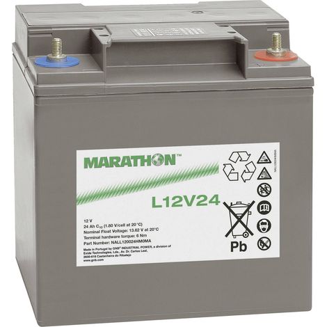 Batterie au plomb 12 V 23.5 Ah GNB Marathon L12V24 plomb (AGM) (l x H x P) 168 x 174 x 127 mm raccord à vis M6 sans entretien X94632 (1/5)