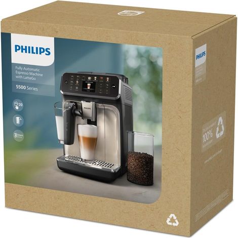 Philips 5500 Serie EP5549/70 Kaffeeautomat Schwarz (1/3)