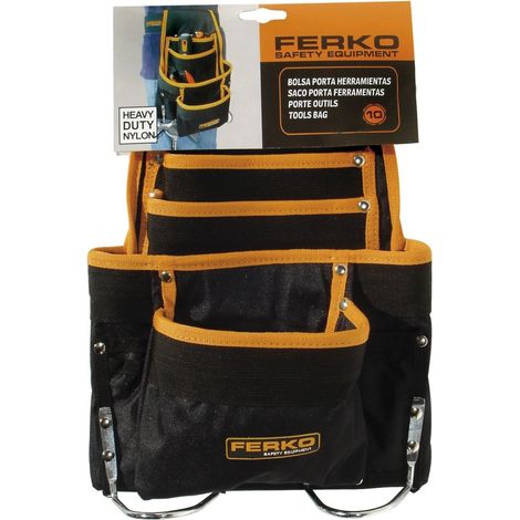 BOLSA PORTA-HERRAMIENTAS 10 BOLSILLOS FERKO F-991056 (1/4)