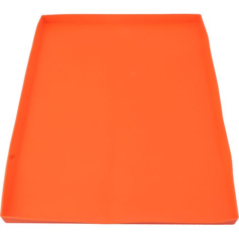 Tapis de cuisson en silicone robuste pour barbecue. Protège votre barbecue des rongeurs, des débris et de la rouille. Convient à toutes les saisons. 56 cm (22 pouces), orange. (1/5)