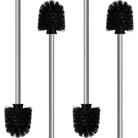 Set mit 4 Toilettenbürsten – Welpenbürste mit 8 cm Durchmesser – Toilettenreinigungsbesen mit Edelstahlgriff – Toilettenbürste mit elegantem und edlem Design