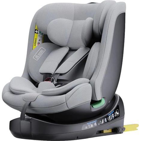 Siège auto pour enfant, installation ISOFIX, sécurité avec harnais à cinq points, Gris (1/2)