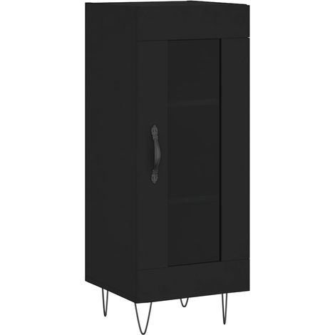 Credenza buffet cassettiera mobile contenitore organizer cucina soggiorno soggiorno 34,5 x 34 x 90 cm multistrato nero 020035879