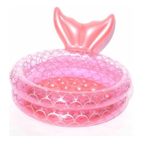 Bouée gonflable pour enfants (Sirène rose 90 cm), ballon de mer, dans (1/5)