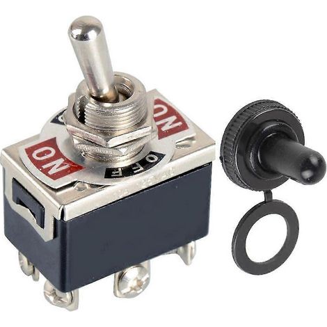 Interrupteur à bascule DPDT 6 broches haute résistance - 250 V 15 A - Interrupteur moteur marche/arrêt/marche (1/4)