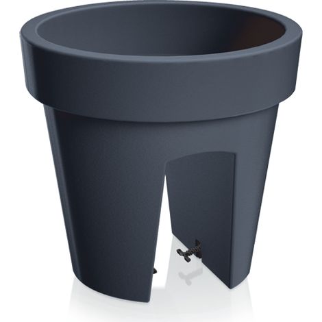 Prosperplast Blumentopf LOFLY RAILING Anthrazit 24,5 cm
