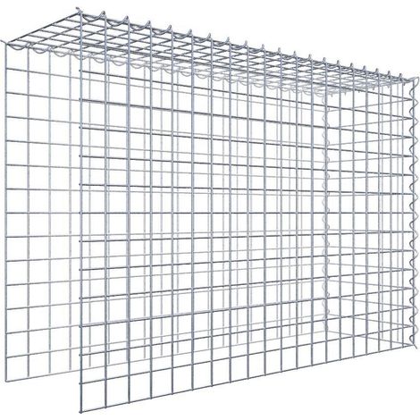 Gabiondeco - Gabion - Element de prolongation en hauteur et en longueur 100 cm x 70 cm x 30 cm (L x H x P). maille 5 x 5 cm. Spirale. Attention il manque deux grill... (1/5)