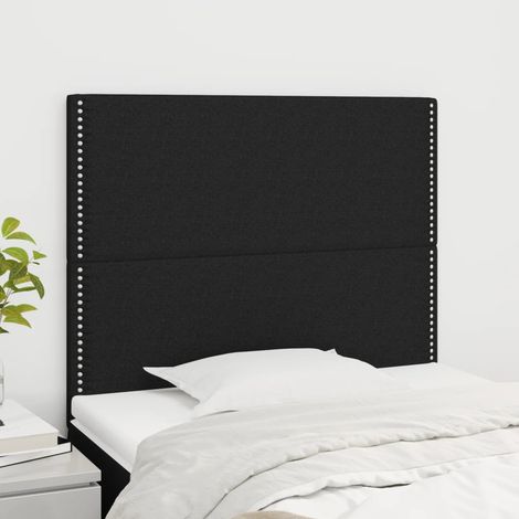 Tête de lit Noir 90x5x118/128 cm Tissu vidaXL (1/5)