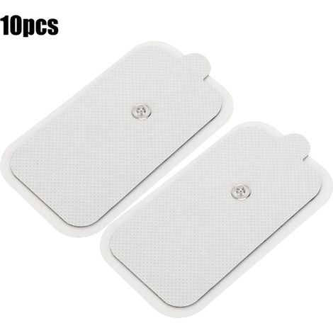 10 patchs à boutons réutilisables de 5 x 9 cm pour la physiothérapie EMS/TENS, destinés au massage des méridiens.-AquaForge (1/5)