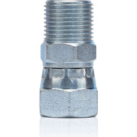 Connettore Girevole per Prolunga Tubo Alta Pressione – Acciaio Inox, 400 Bar  Filettatura 1/4" su 3/8"  Uso Industriale Verniciatura