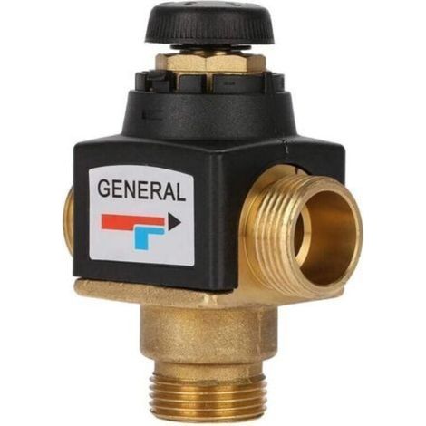 Mitigeur thermostatique pour chauffe-eau solaire en laiton ¨¤ filetage male 3 voies DN20, mitigeur thermostatique (1/4)