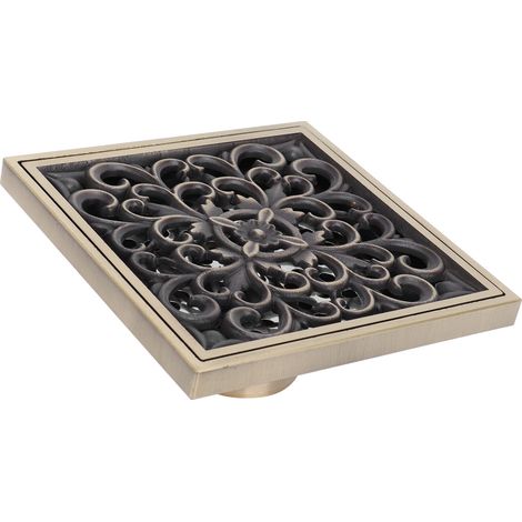 Bonbon de sol Antique Anti-odeur pour Douche Salle de Bain WC Balcon Garage 10x10cm (1/5)