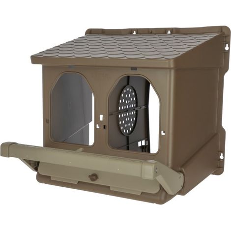 KERBL Doppellegenest Nestbox recyceltem Kunststoff Eierablage Braun 73146/1 (1/5)