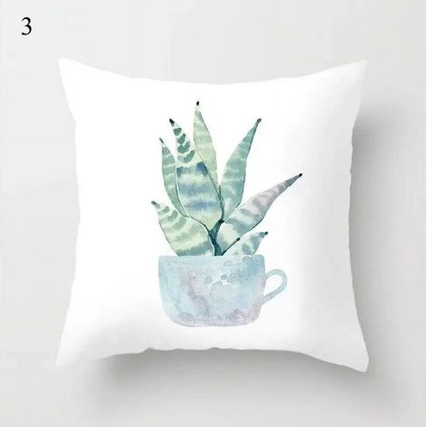 Taie D'oreiller Coton Linen Motif Daisy - Usage Intérieur Extérieur - Pour Canapé Chaise Lit Voiture - 40x40 cm (1/5)