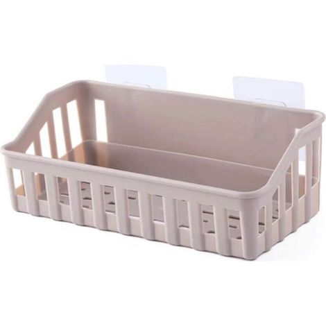 Panier de douche Panier sans perçage Porte-savon collant Support de mousse de bain Support de rangement Porte-savon Panier de shampoing Support de rangement Évier de cuisine Support à épices Économise (1/3)