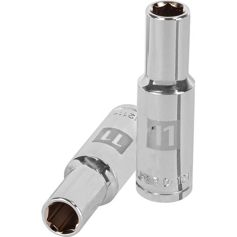Llave vaso hexagonal larga, cuadro 1/2" - 11 mm