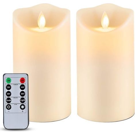 Guirlande lumineuse extérieure étanche sans flamme (7,5 x 10 cm), effet flamme vacillante, LED, fonctionne sur piles, avec télécommande (1/5)