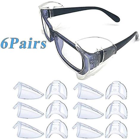 Lot de 6 paires de protections latérales pour lunettes de sécurité universelles à enfiler (1/4)